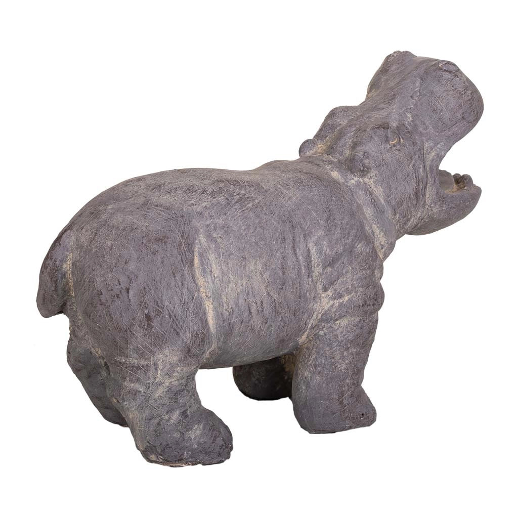 Decorativo ippopotamo di magnesio grigio 35x26x40h