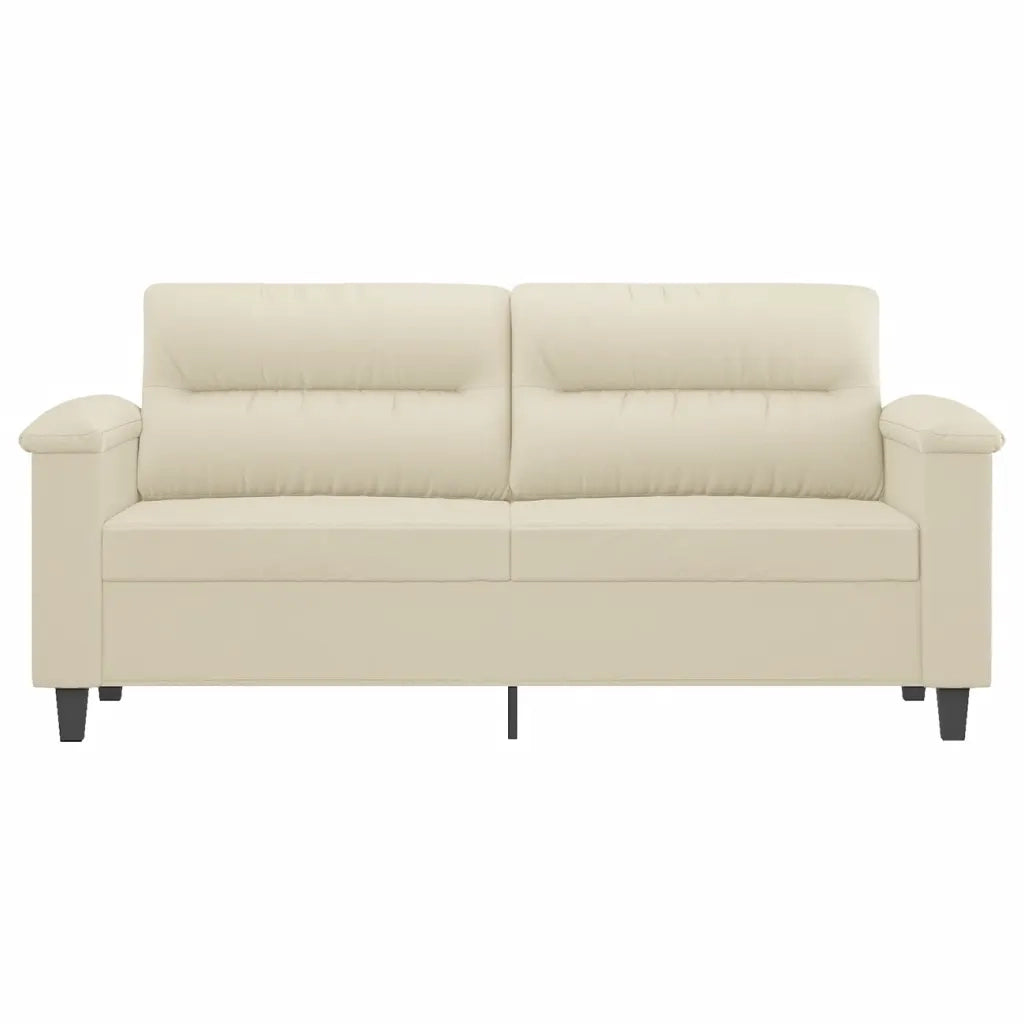 Divano a 2 Posti Crema 140 cm in Similpelle 359584