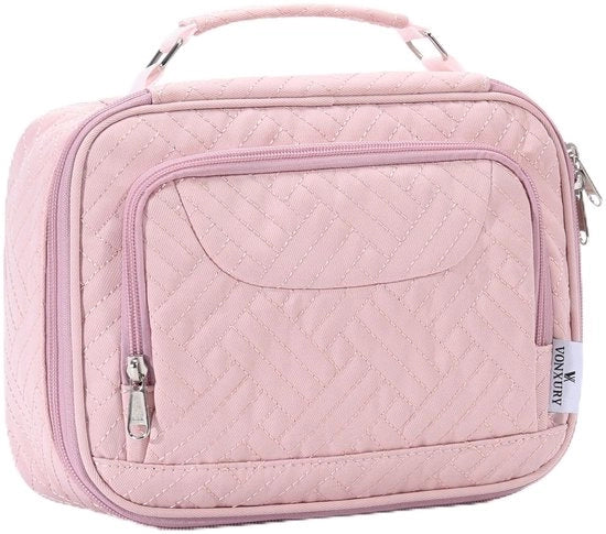 Etui con grande capacità, organizzatore di penne trasportabile con 2 strati rimovibili, 54-delig, etui per scuola, ufficio, università, borsa per trucco