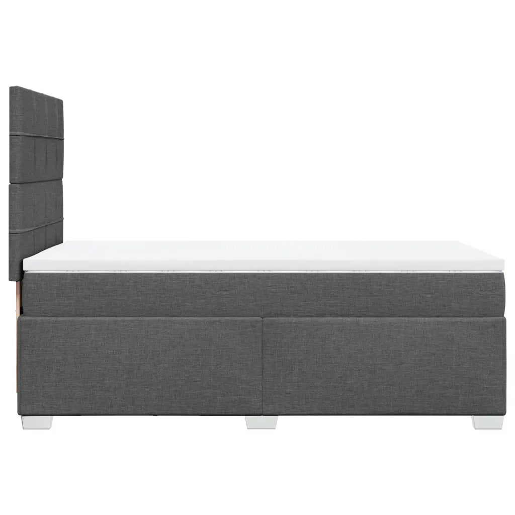 Giroletto a Molle con Materasso Grigio Scuro 80x200 cm Tessuto 3290316