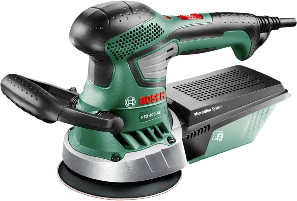 Bosch 0 603 3A4 000 PEX 400 AE Levigatrice orbitale casuale 370 W 4000 26000 OPM Velcro 12 5 cm colore Verde
