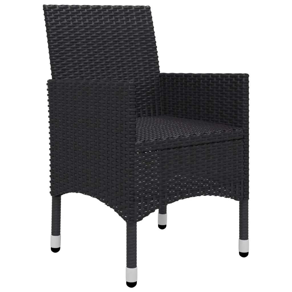 Set Mobili da Pranzo per Giardino 5 pz Nero 3071935