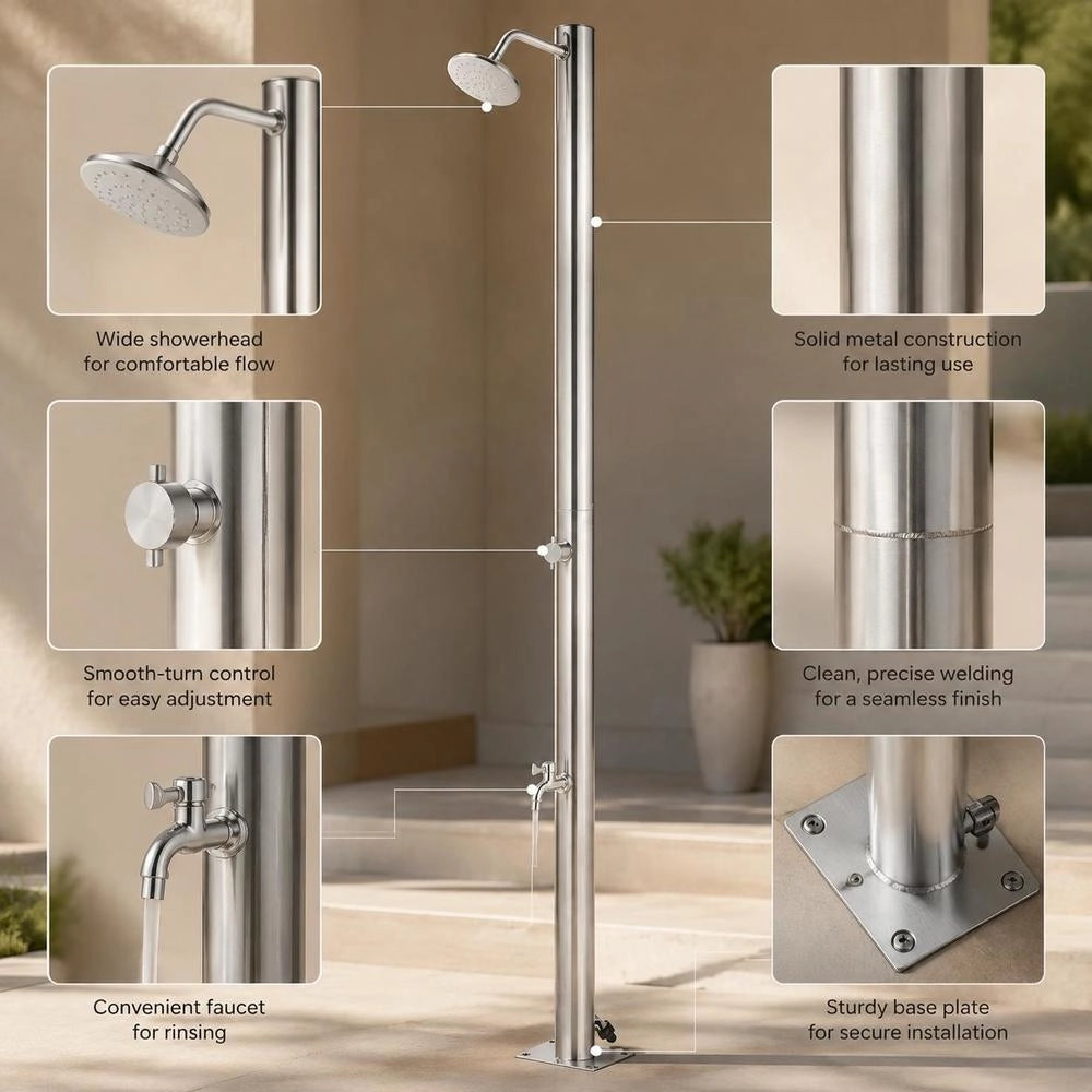 Garden Shower 215 Cm Stainless Steel