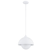 Lampada a sospensione bianca cupola Ø27 E27 Alfa Kuger
