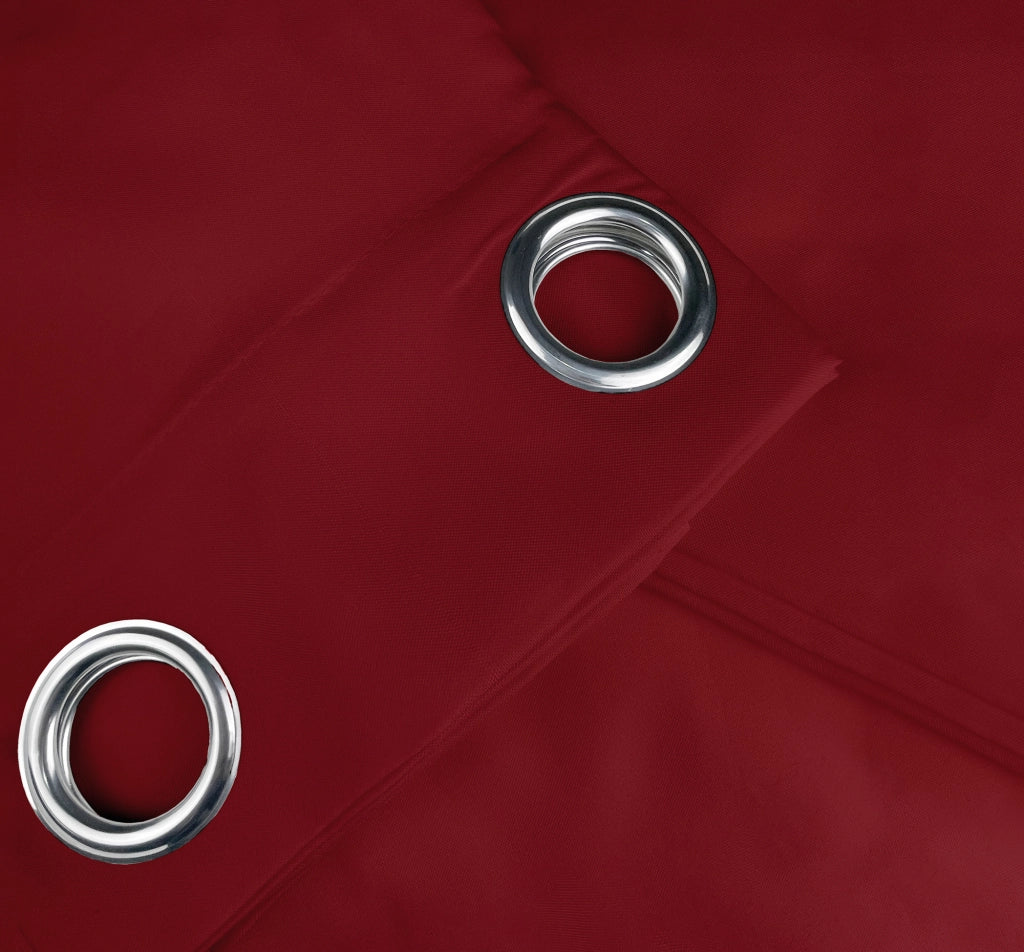 Tenda Semioscurante 140 x 290 Cm Moderne Con Occhielli  Bordeaux - 1 Tenda