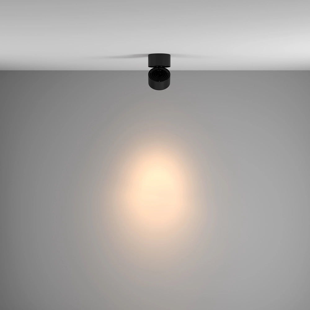 Plafoniera LED Maytoni Yin nera 10cm 15W 3000K dimm.