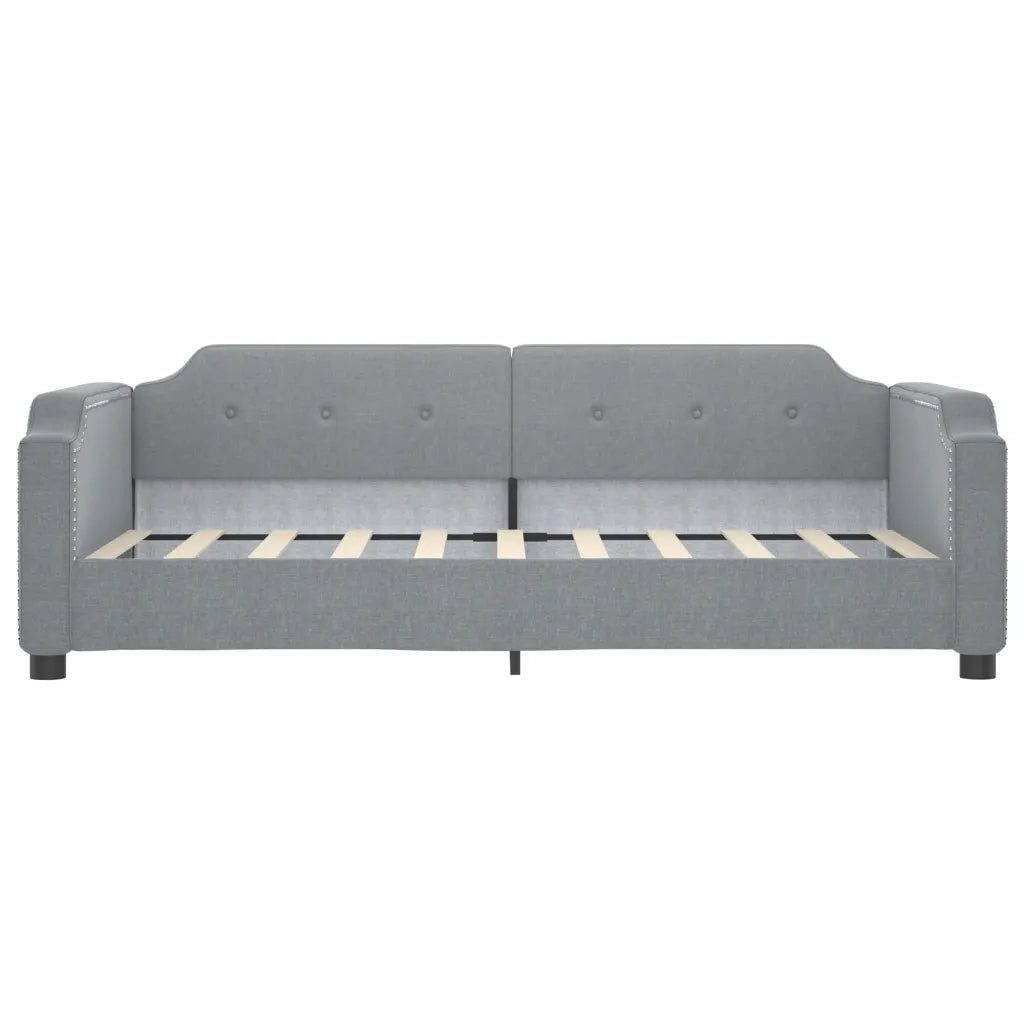Letto da Giorno Grigio Chiaro 100x190 cm in Tessuto 354220