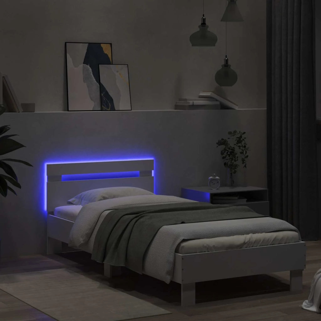 Letto con LED Bianco 80 x 200 cm Legno ingegnerizzato 8008987