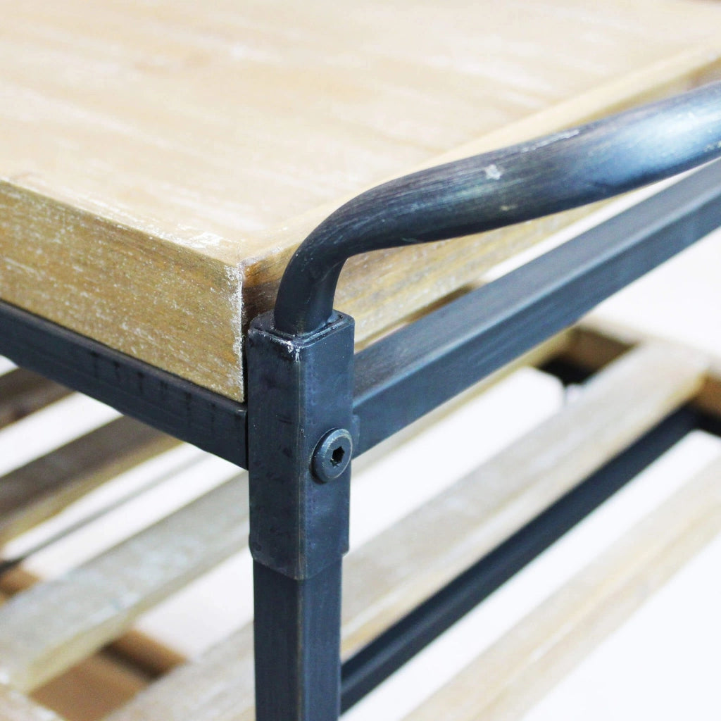 Carrello Portavivande con ruote in Metallo Legno cm 88x43x77 - HERBIE