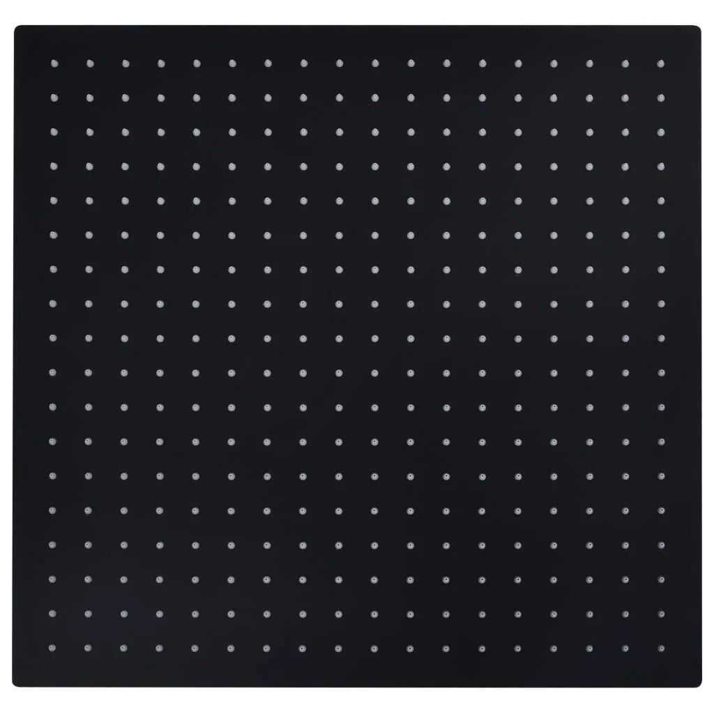 Soffione doccia a pioggia soffione doccia accessorio per il bagno acciaio inox 50 x 50 cm quadrato nero 02_0002081