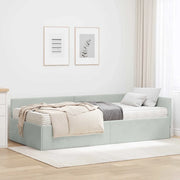 Struttura Letto Angolare con Materasso 2 pcs Grigio chiaro 3393614