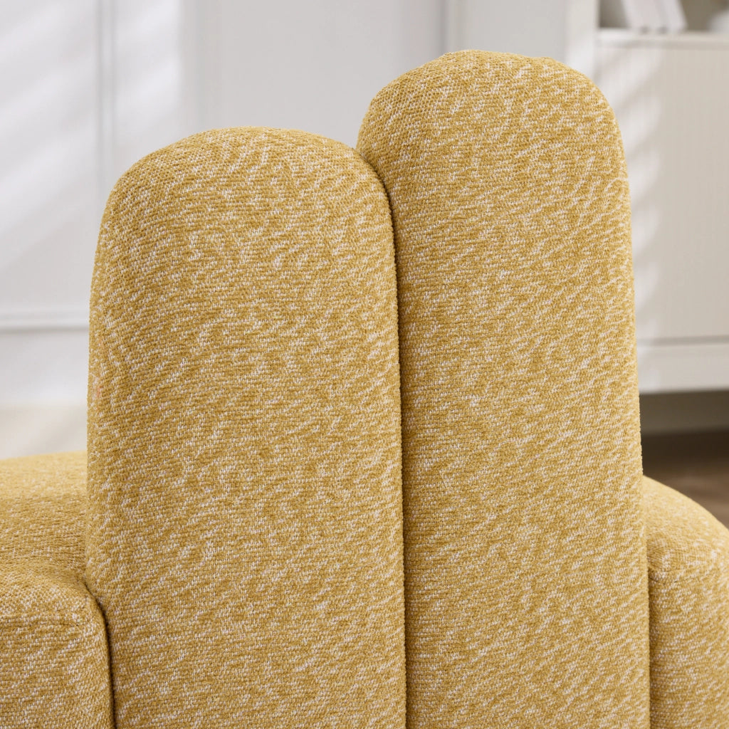 POUF A FORMA DI CONIGLIO Giallo in tessuto