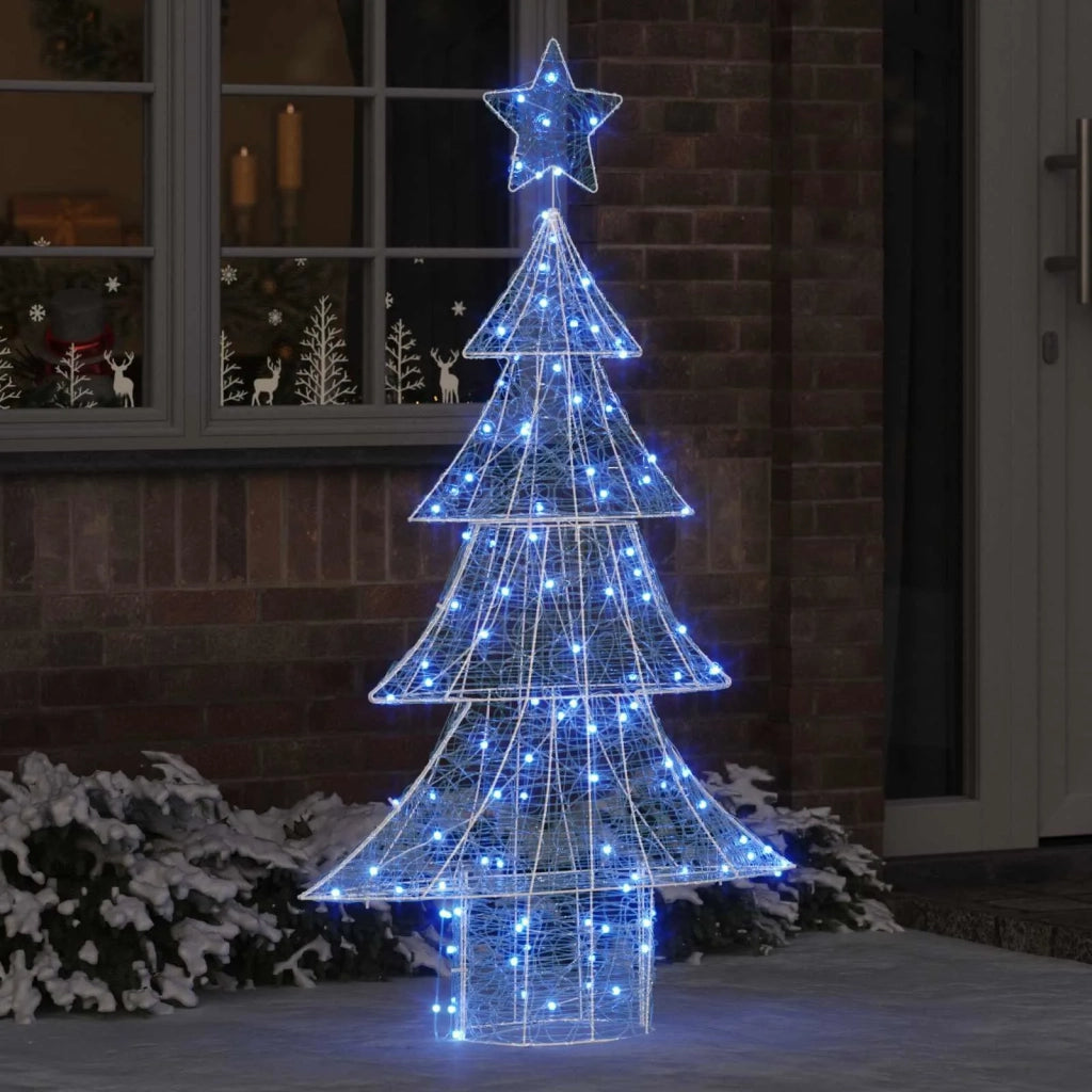 Albero di Natale con 160 LED Blu 150 cm Acrilico