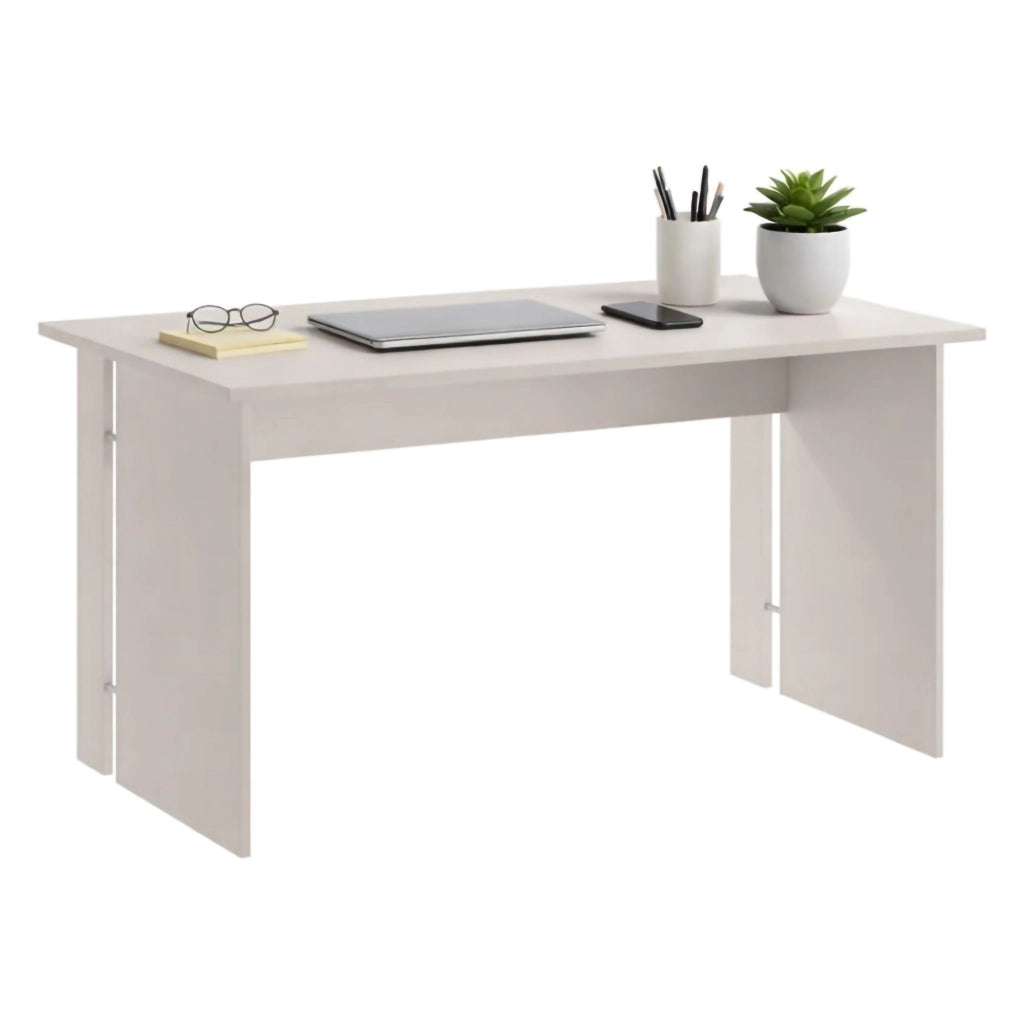 Zibello, Scrivania un Ripiano, 150x78x75h cm Beige
