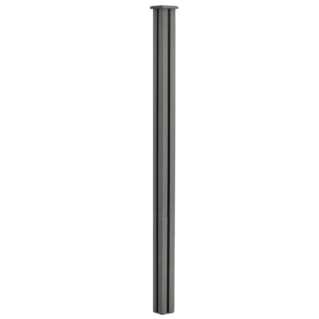Recinzione in WPC per Giardino Staccionata Frangivista Alta 183 cm Lunga 705 cm Grigio NEU.HOLZ