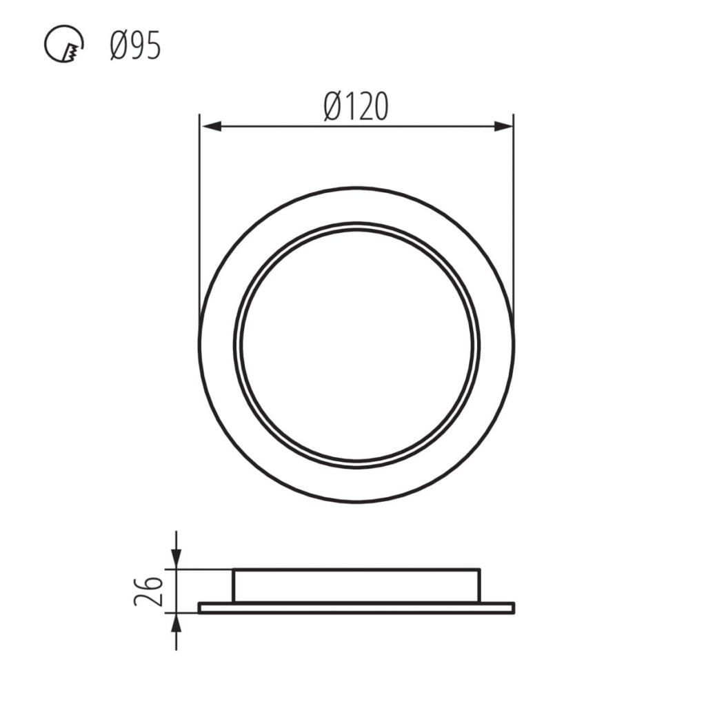 Faretto plafoniera tondo LED 9W 4000K IP44 Kanlux