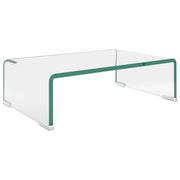 Mobile/Rialzo porta TV | Armadietto TV | Mobile Porta TV in Vetro Bianco 40x25x11 cm