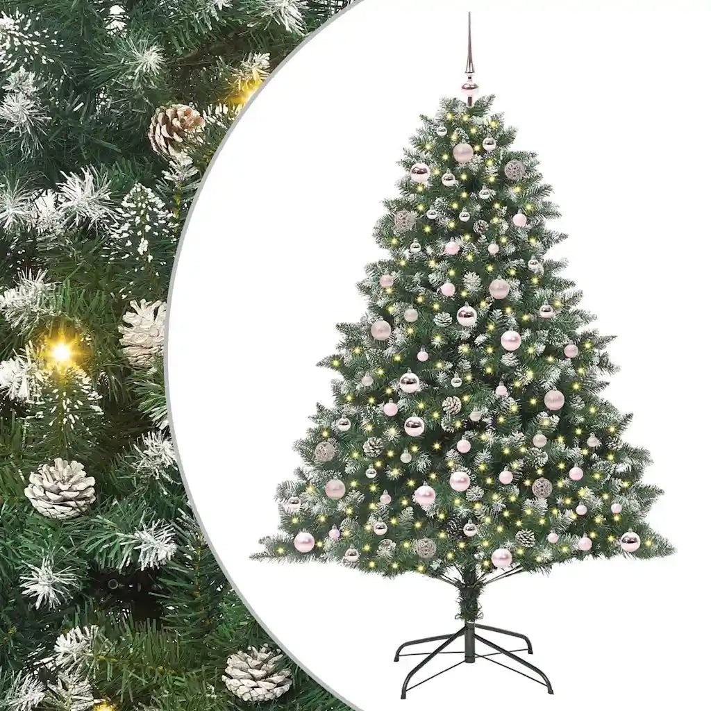 Albero di Natale artificiale con 300 LED Verde 180 cm 3395235