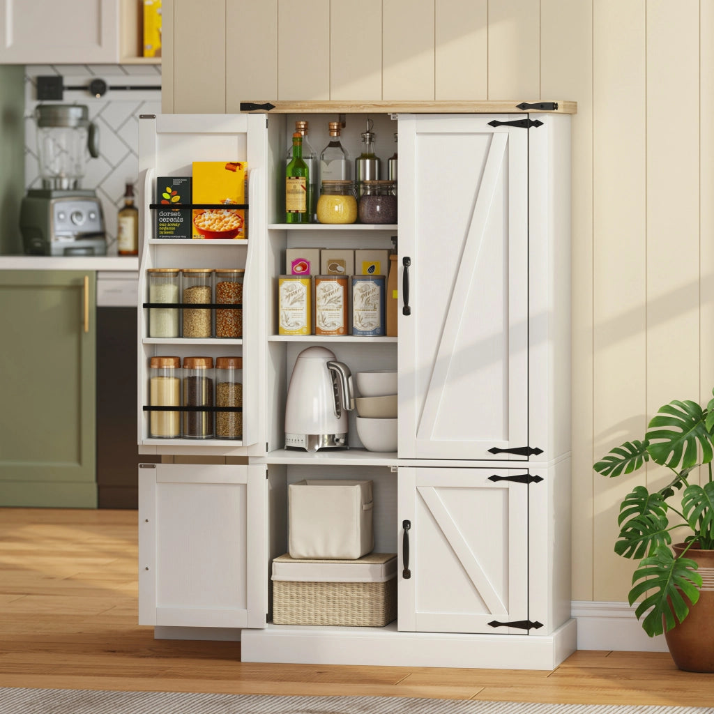 Armadio da cucina ¨C zephmum ¨C bianco 76.3x40x136 cm