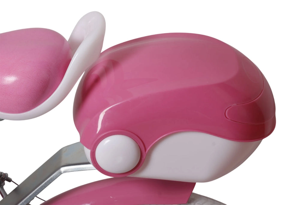 Bicicletta per Bambine Unicorn 14 Pollici con Stabilizzatori Bauletto e Cestino Rosa Rosa