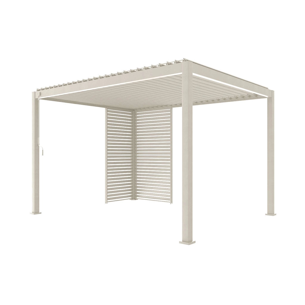 Pergola bioclimatica 3x4m in alluminio  + 1 persiana 1m + 1 persiana