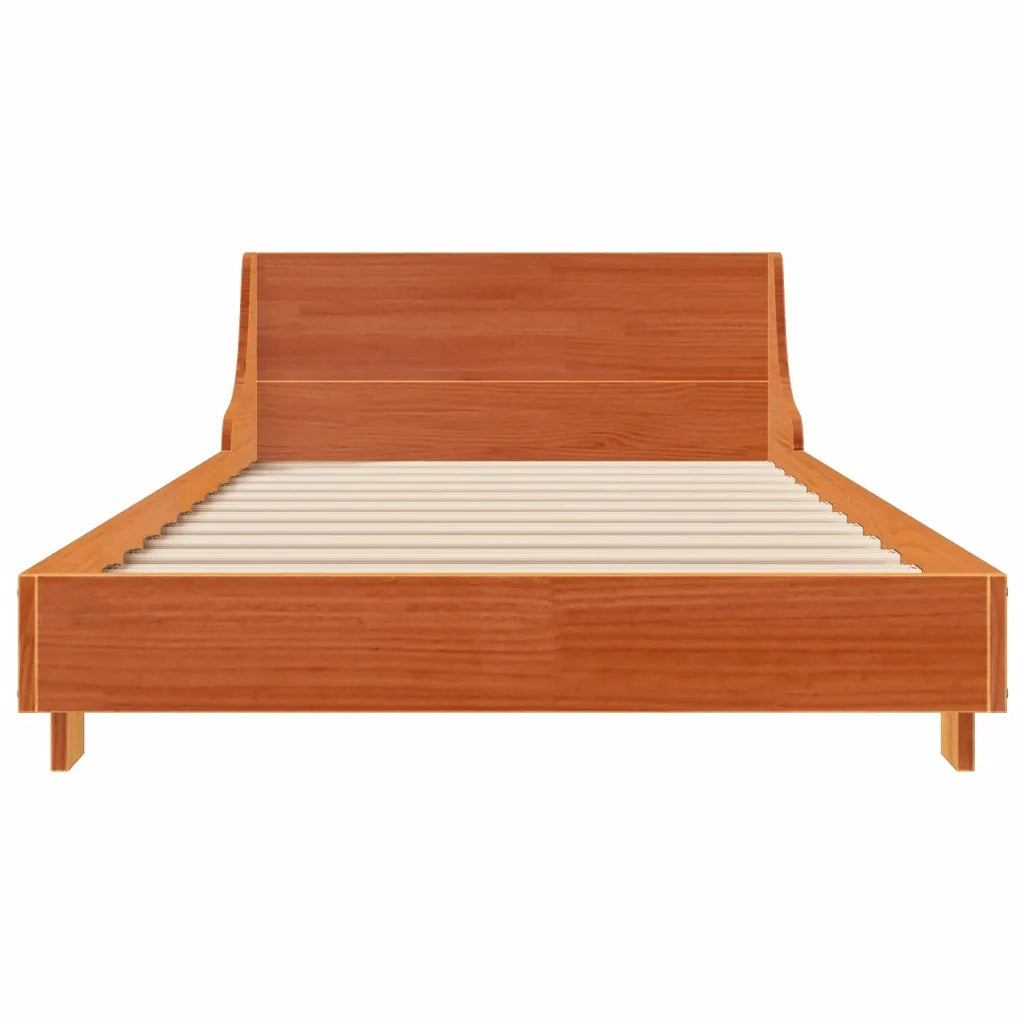 Letto senza Materasso Marrone Cera 100x200 cm in Legno di Pino 850736