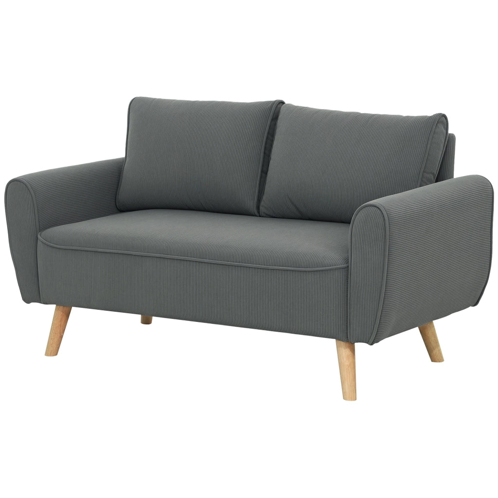 Divano 2 posti ¨C zephmum ¨C Tessuto, Cuscini, Colore Grigio Scuro, 145x75x78 cm