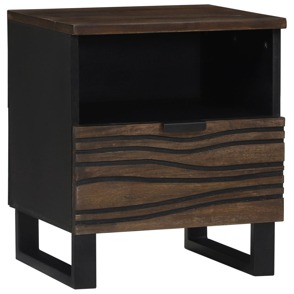 Armadi da comodino 2 pcs 40x33x46 cm Legno Massello di Mango
