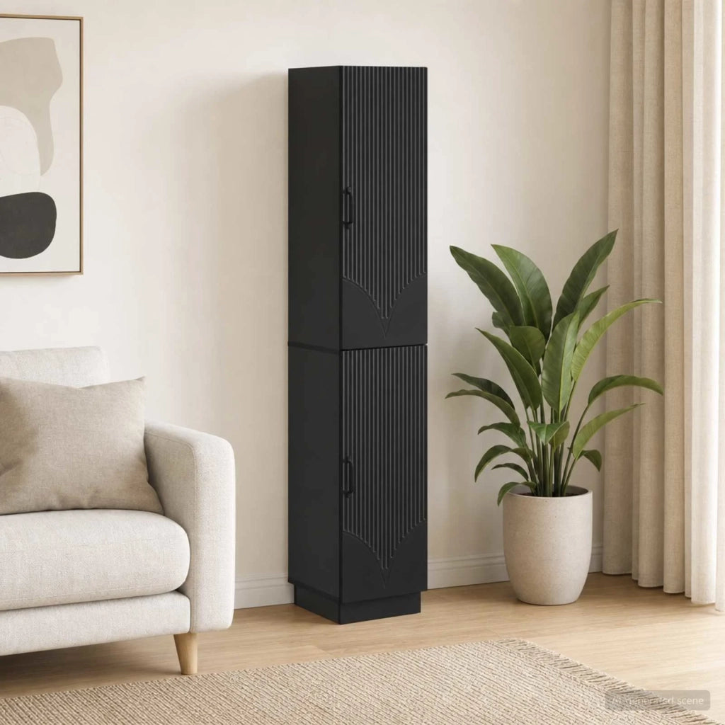 Set di armadi 2 pcs Nero Legno ingegnerizzato 3416791