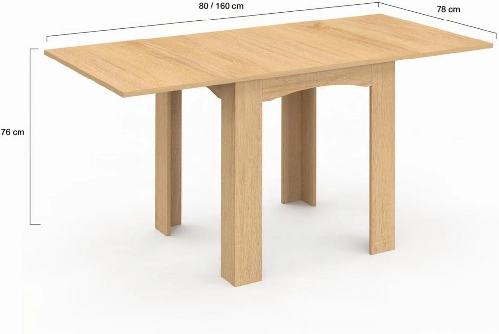 Tavolo da pranzo allungabile DONA per 4-8 persone faggio 80-160 cm