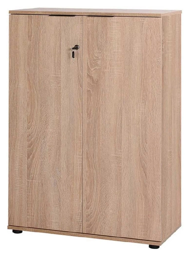 Mobile Archiviazione Ufficio 2Ante 3Ripiani 72x34 H109 cm con Chiave Quercia
