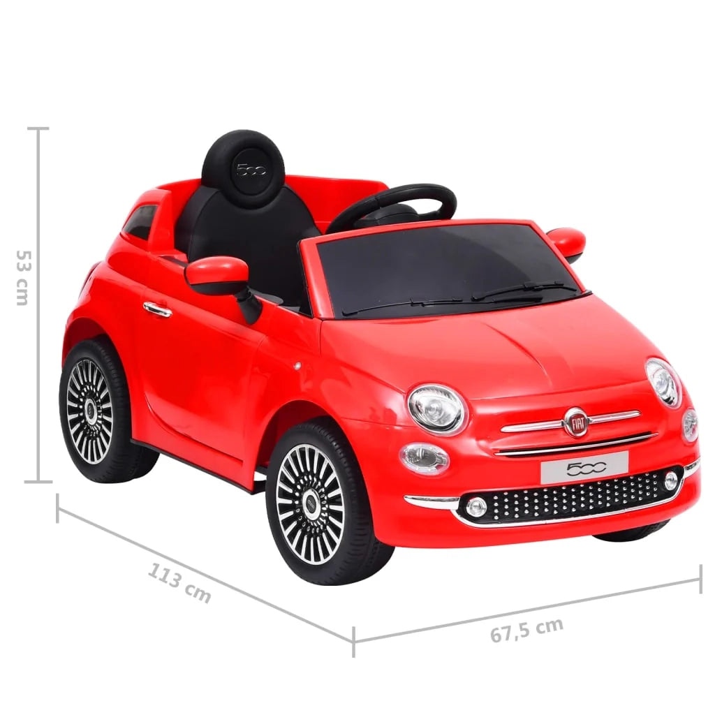 Fiat 500 rossa auto elettrica per bambini 02_0005272