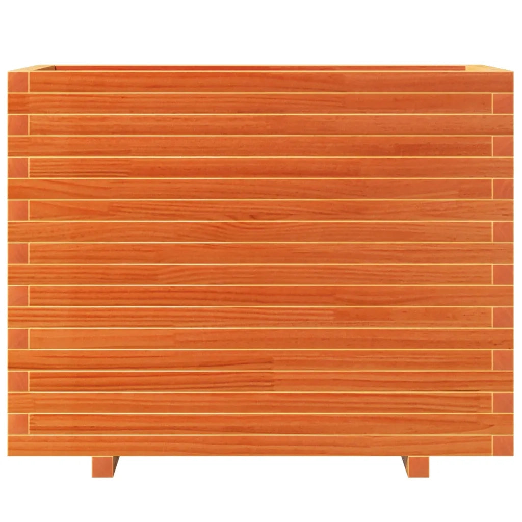 Fioriera Giardino Marrone Cera 90x40x72,5cm Legno Massello Pino
