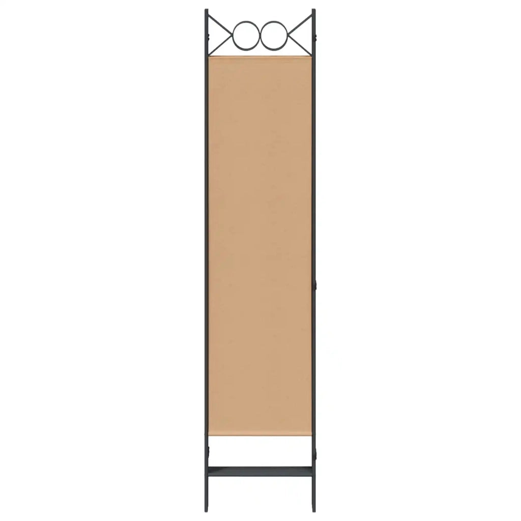 Divisorio Ambienti | Divider per stanze | Paravento a 5 Pannelli Beige 200 x 180 cm Tessuto