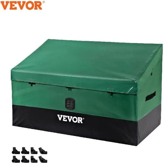 Cassa di stoccaggio per giardino - 230 litri - Acquastatico - Colore verde/nero
