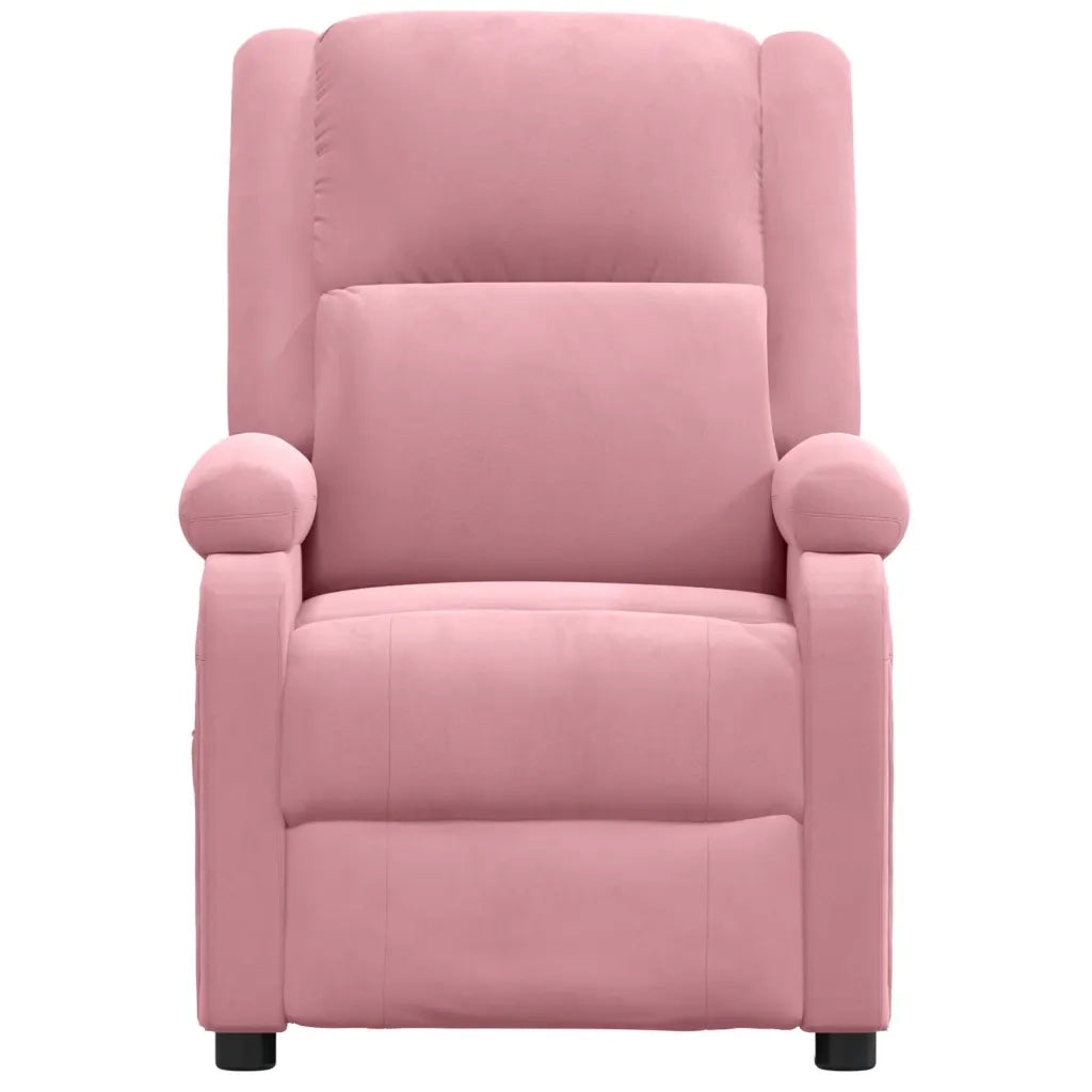 Poltrona Elettrica Reclinabile in Velluto Rosa cod mxl 22743
