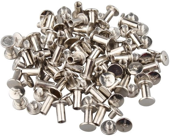 Viti a capo 5x10mm con placca di nichel - 50 pezzi