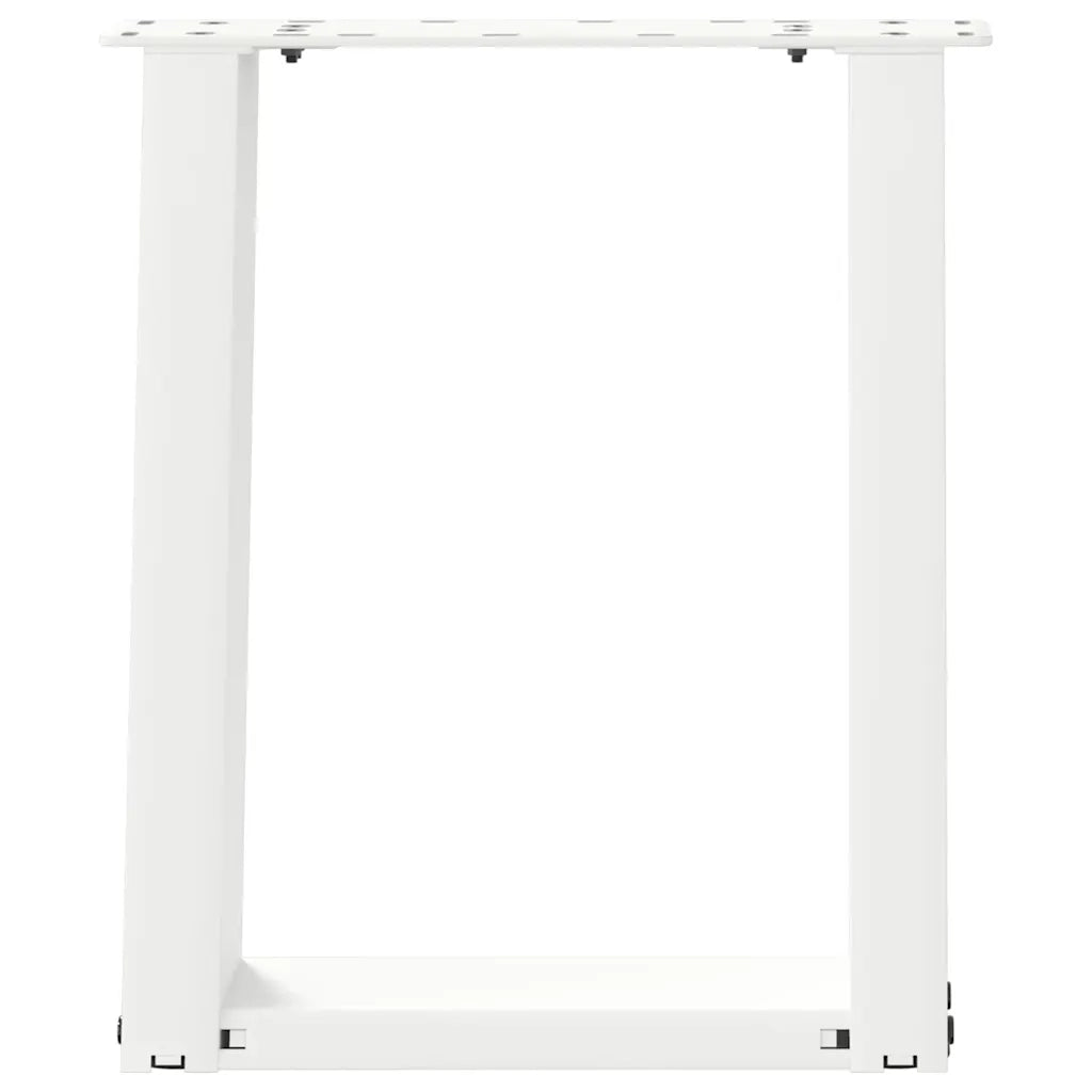 Gambe per Tavolino da CaffÃ¨ a Forma di U 2 pz Bianche 38x(42-43) cm Acciaio