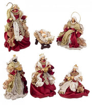 Natività 6 figure Fastosa bordeaux small