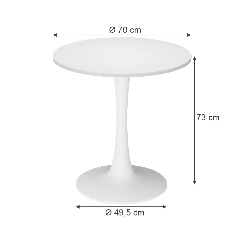 Vicco tavolo da pranzo Bianco 70 x 70 cm