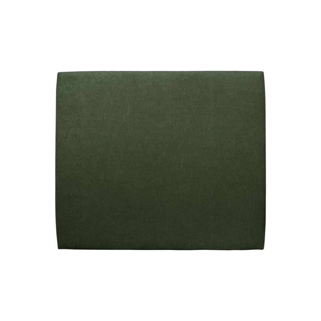 Testiera in tessuto natté verde kaki liscio L160 cm