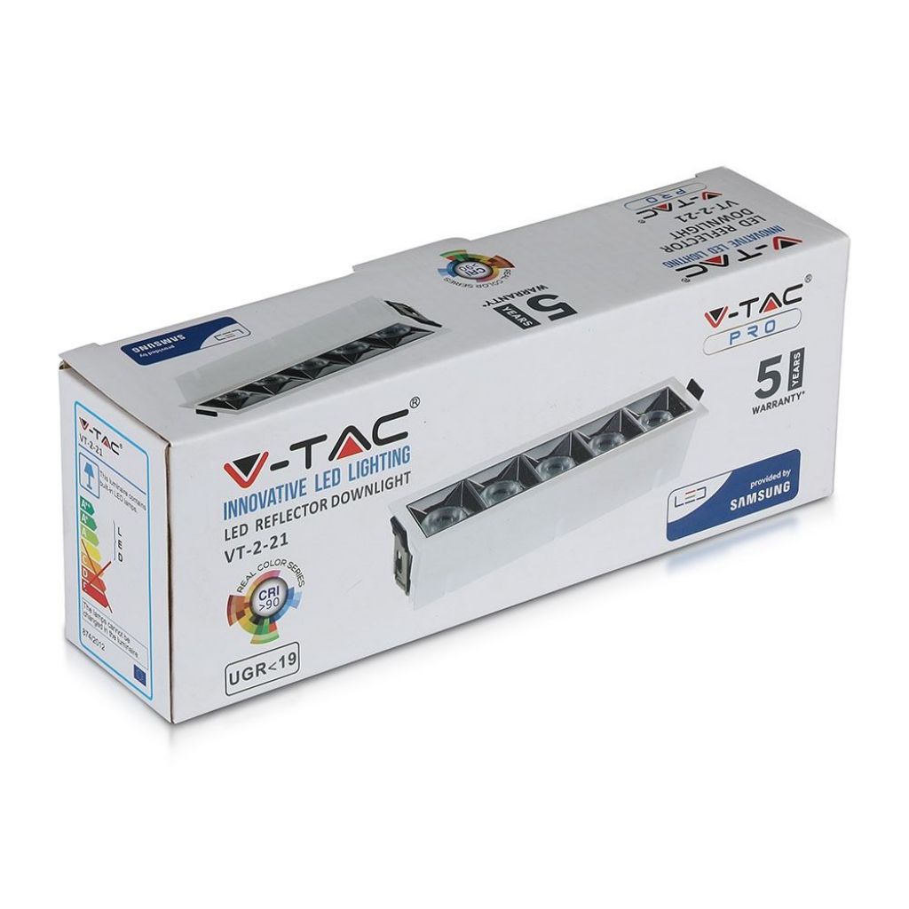 Faro faretto da incasso a LED - Samsung Chip 20w SMD Riflettore 12'd 5700k