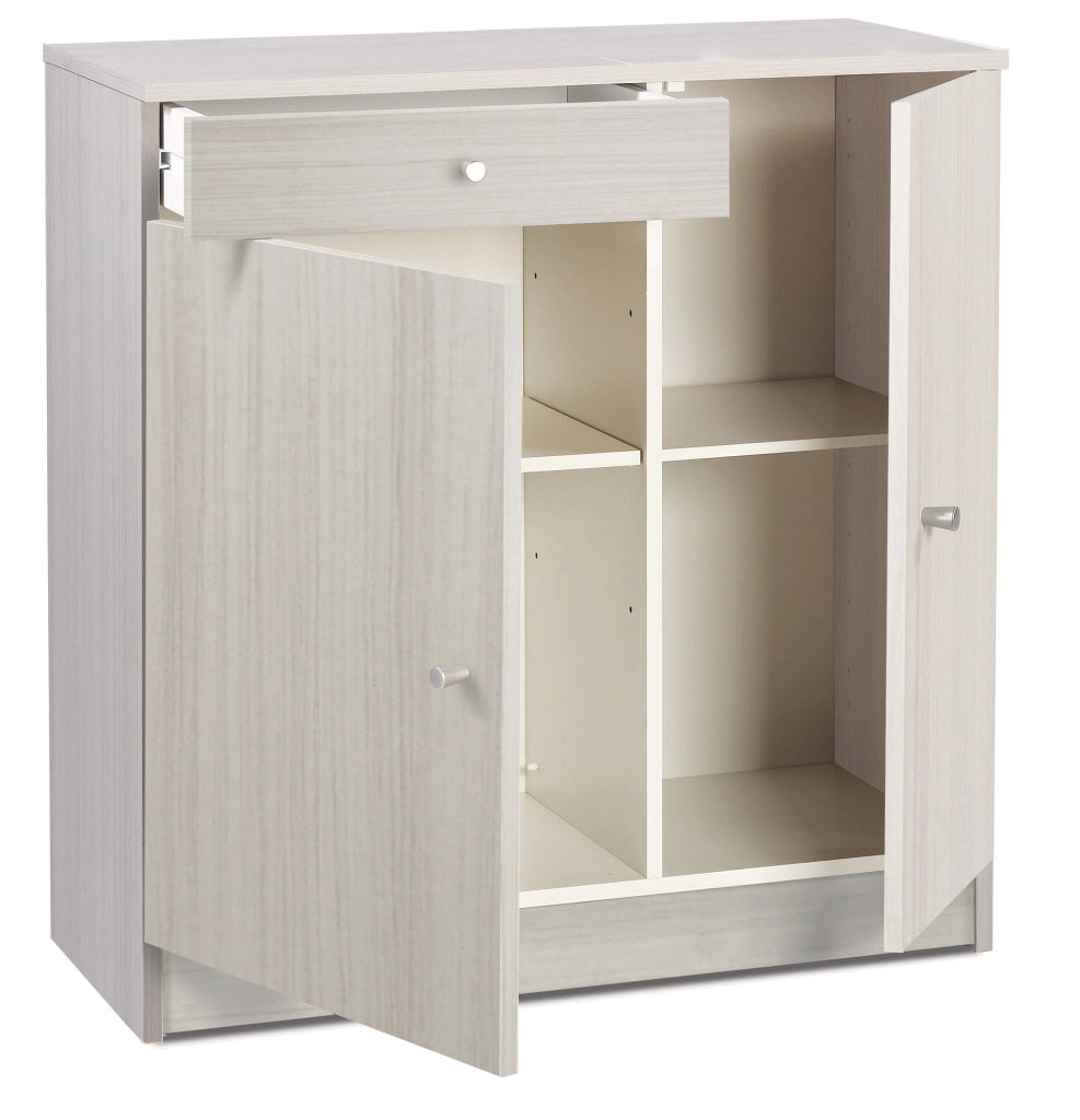 Mobile 2 Ante 1 Cassetto 77x80x34 cm Eucalipto