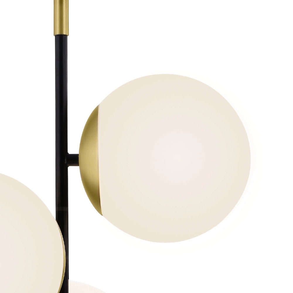 Maytoni Sospensione moderna Nostalgia 3 luci E14 oro metallo diffusore vetro