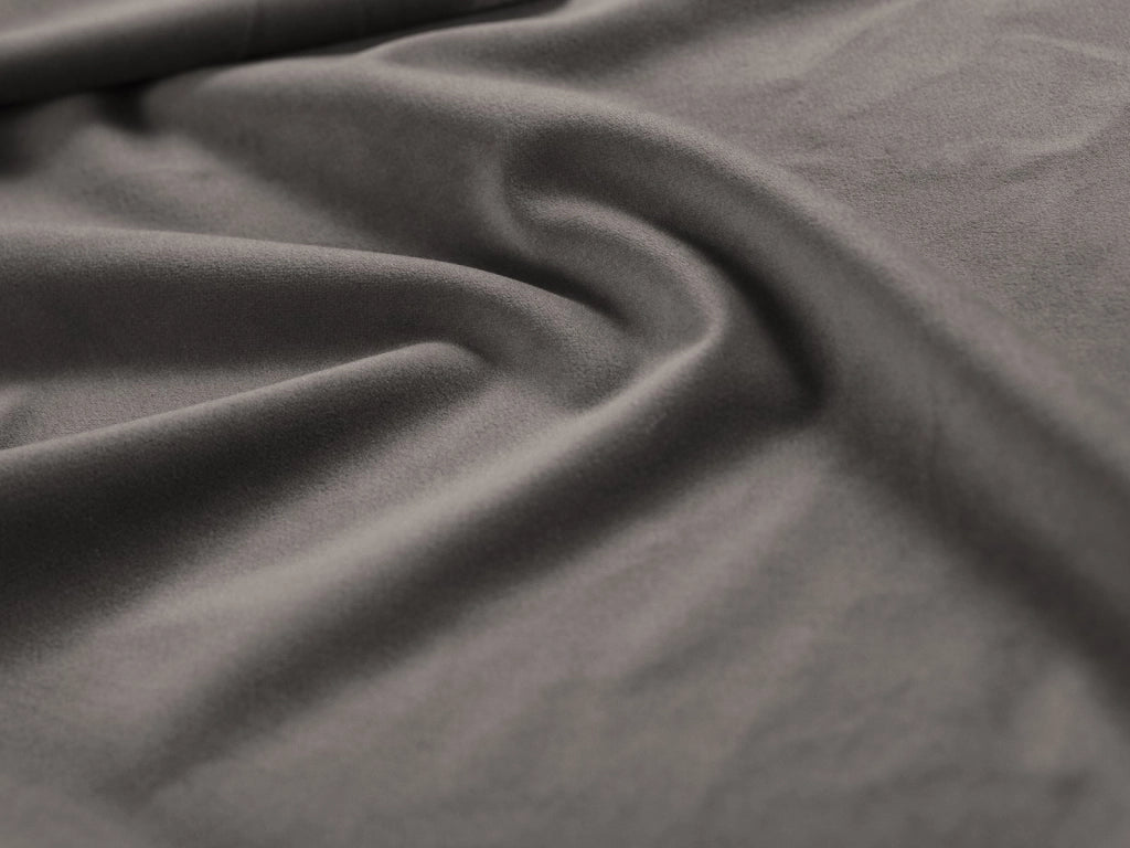 Cosmopolitan Design - Divano angolare sinistro "Bali" 5 posti in velluto grigio chiaro 