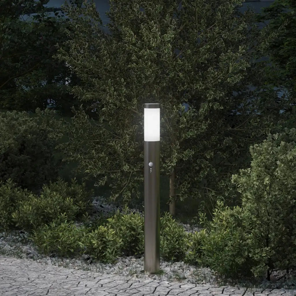 Lampada a paletto con sensore 80 cm Acciaio Inox IP44 4006007