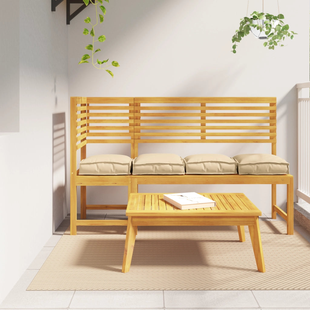 Cuscini per pallet per seduta 4 pz Beige 40x40x8 cm Tessuto Oxford