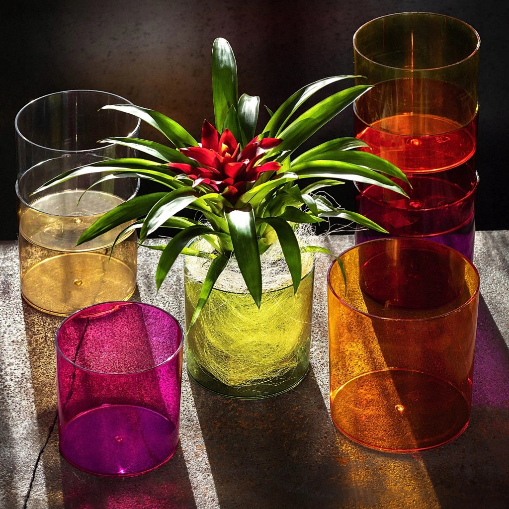 Vaso da fiori KADAX rotondo in plastica, 14 cm, viola