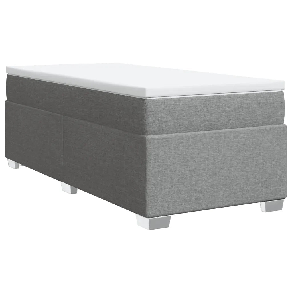Giroletto a Molle con Materasso Grigio Chiaro 80x200 cm Tessuto 3285088
