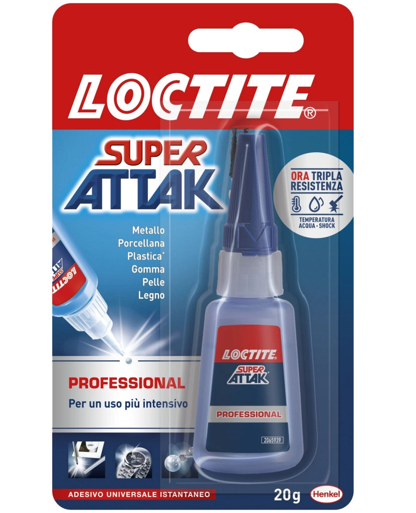 COLLA 'SUPER ATTAK PROFESSIONAL' 20 gr - LOCTITE